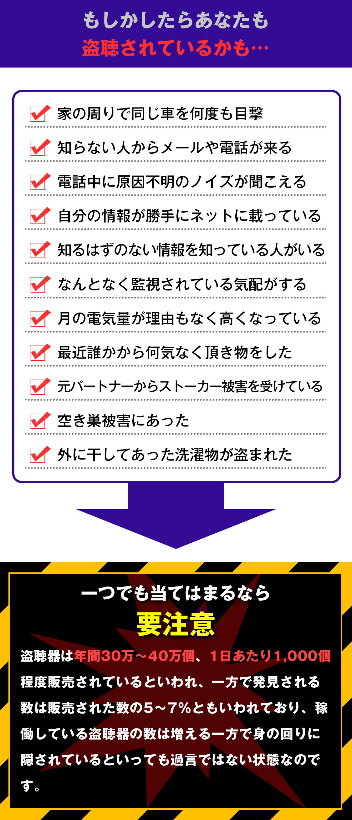 もしかしたらあなたも盗聴されているかも…